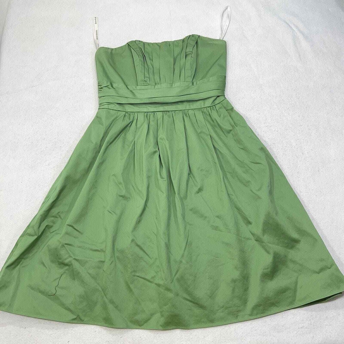 David's Bridal Women's 6 Sleeveless Green Bridesmaids Dress Short Zip Dress  | eBay