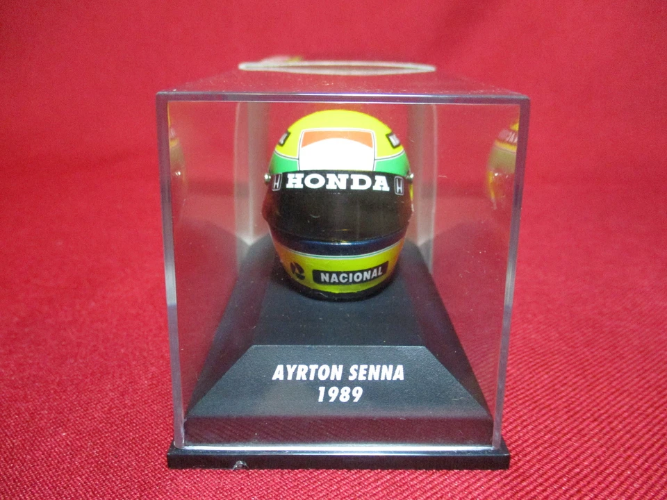 1989 Ayrton Senna Honda-McLaren Nacional Boss Helmet Formula 1 F1 1/8 Minichamps - Image 2 of 4