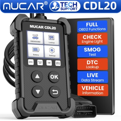 MUCAR CDL20 Automative Check Engine Diagnostic Scanner Tool OBD2 Code Reader US