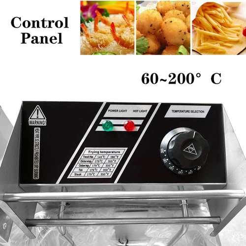 Friteuse 2500W 10L Edelstahl Elektro Fritteuse Profi Küche Kaltzonen Fritöse - Bild 8 von 21