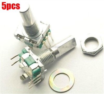 5Pcs Potentiometer Rotary Encoder Handle 20Mm With Switch EC11 Audio Digital ww