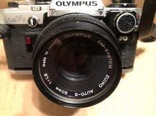   Near MINT w/Manual Adapter  OLYMPUS OM-10 Film Camera 50mm f1.8 Lens From JAPAN