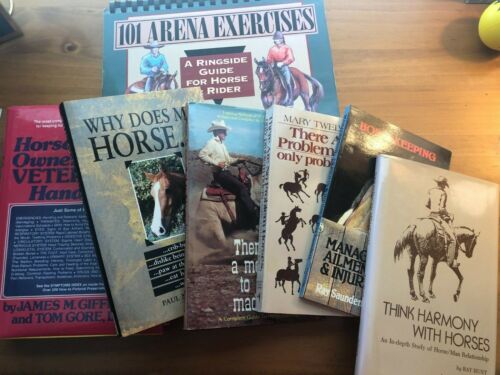 HORSE CARE AND TRAINING BOOKS 7 EACH INCLUDES RAY HUNT - Afbeelding 1 van 8