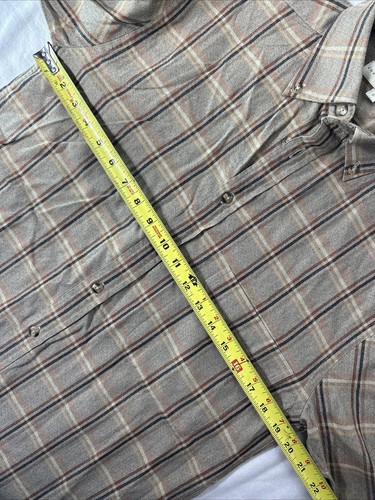 Joseph Abboud Men’s Small Flannel Button Down Long Sleeve Brown Outdoor Fall - Picture 2 of 7