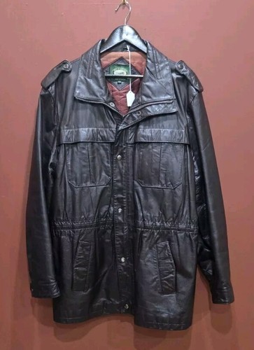Vintage leather topcoat by Hill & Archer