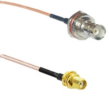 RG316 BNC FEMALE BIG BULKHEAD to SSMA Female RF Cable Rapid-SHIP LOT