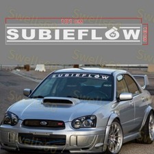 For 40 Subieflow Windshield Banner Sti Wrx Die Cut Vinyl Sticker Decal Ej20 New