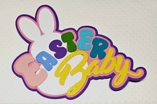 Easter Baby Girl Title. Scrapbook, Card Making Paper Piecing