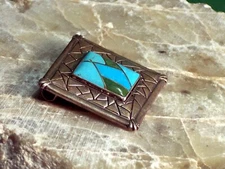 Zuni Contemporary Channel Inlay Pin or Pendant - Beautiful!