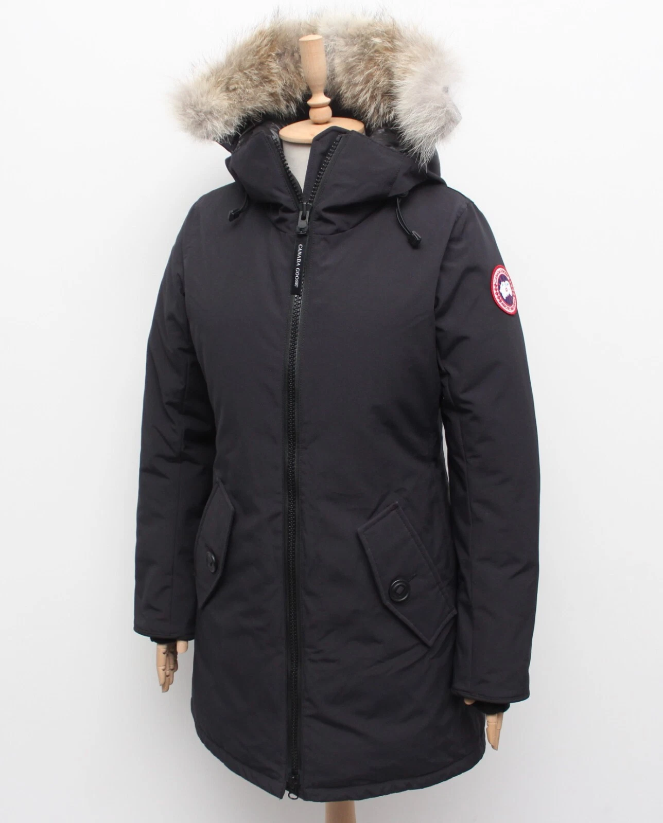 Parka donna CANADA GOOSE Rosemont piumino giacca cappotto con cappuccio blu navy taglia S