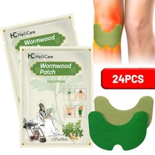 24pcs Herbal Knee Patch Wormwood Plaster for Knee Support  Muscle Pain Relief