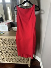 NWOT Elie Tahari Red Sleeveless V back Dress Size 6
