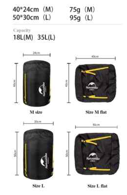 Naturehike wasserdichter Kompressionssack 300D Oxford Schlafsack Aufbewahrung Camping