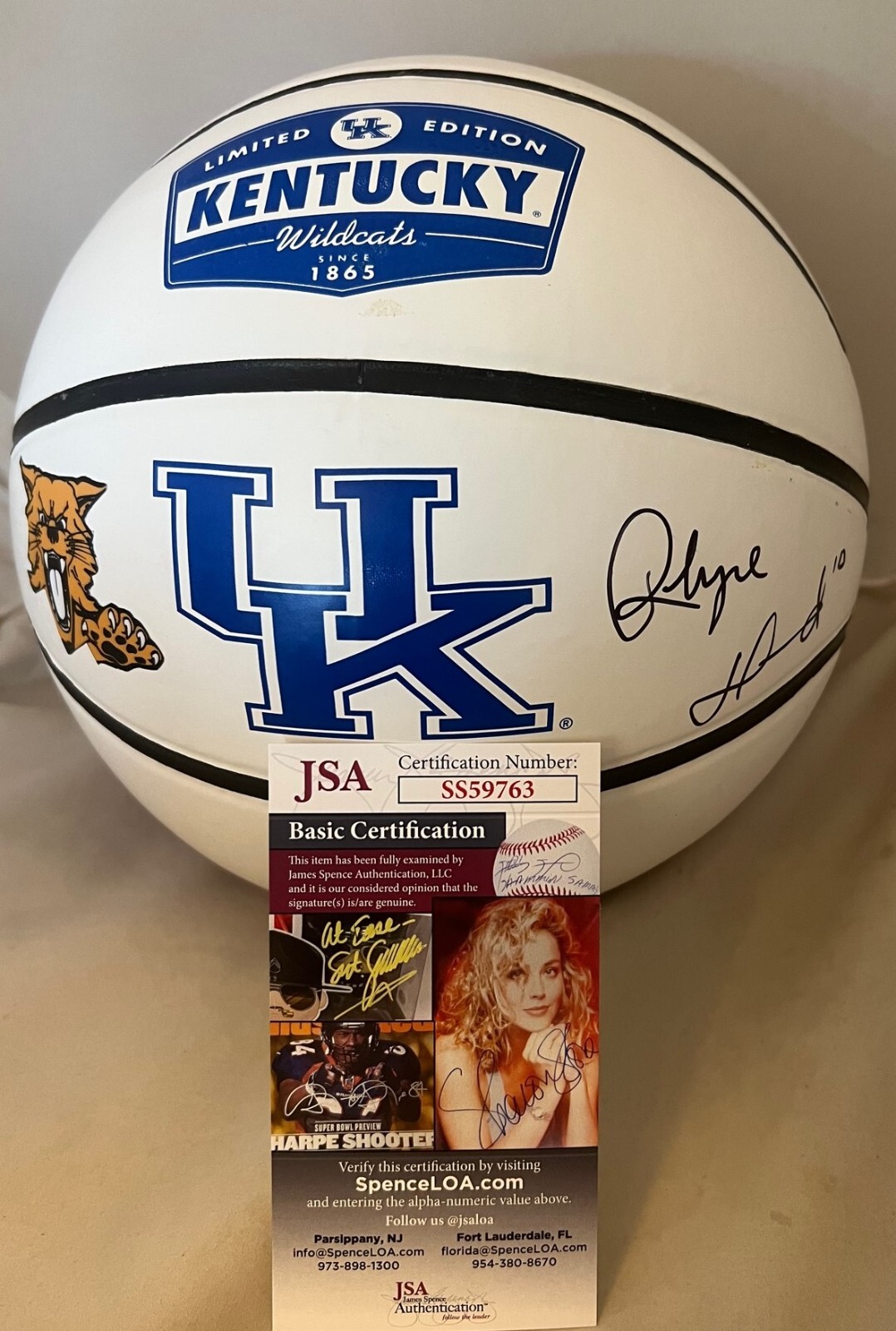 Rhyne Howard Autographed Signed Kentucky Wildcats Logo Basketball Ball JSA 