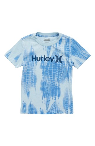 Hurley Little Boy's Size 6 Blue Short Sleeve Logo Tie Dye T-Shirt Tee