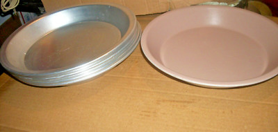 Lot Of 7 Vintage Aluminum Pie Pans/Plates 1 Kitchen Pride By Mirro 6 Unbranded