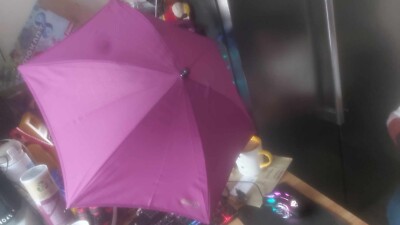 mamas and papas swirl pram stroller umbrella parasol pink purple