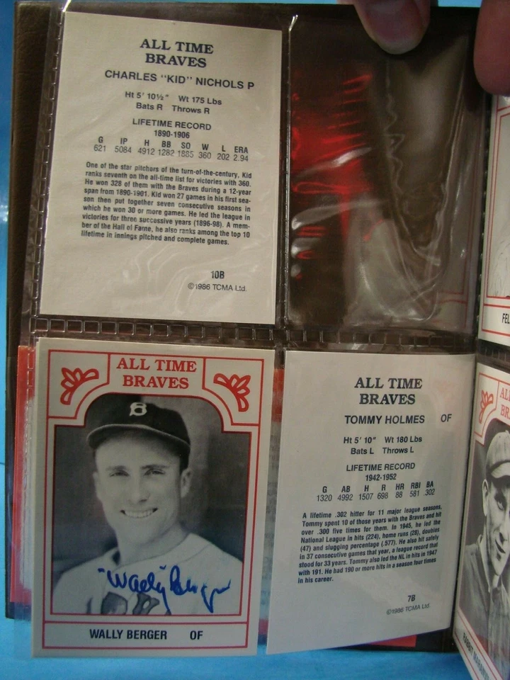 1986 TCMA Baseball Cards Braves Felix Millan Del Crandall Wally Berger Autograph - Image 3 of 4