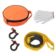 10T 5M Tow Rope Heavy Duty Towing Pull Strap Road Recovery Two Shackles Chain GB