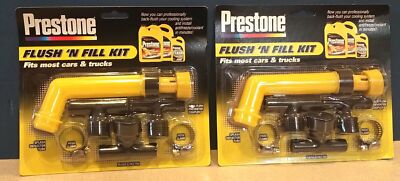 Prestone Flush 'n Fill Radiator Flush Cleaning Kit for Most Cars Trucks 2 Pack