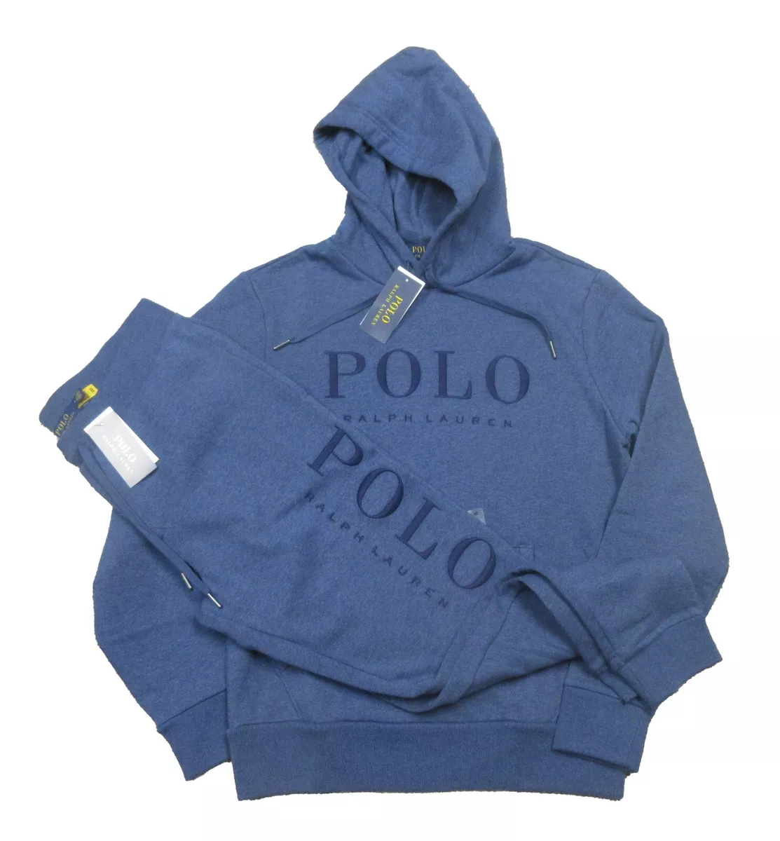 Polo Ralph Lauren Men\'s Blue Logo Graphic Print Hoodie & Jogger Pant 2  Piece Set | eBay