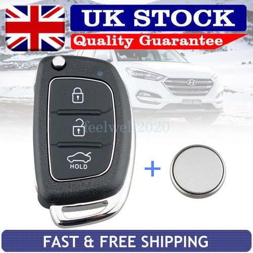 For Hyundai I10 I20 I40 IX35 Tucson 3 Button Flip Remote Key Case Cover