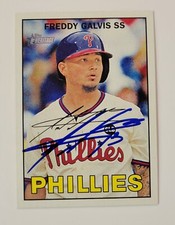 FREDDY GALVIS Signed 2016 Topps Heritage #69 Philadelphia Phillies Card Auto