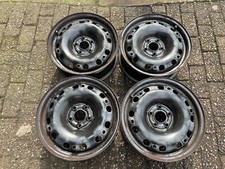 4x Orgi. VW Fox Polo 9N Seat Skoda Stahl-Felgen 6 x 15 Lk5x100 ET38 X