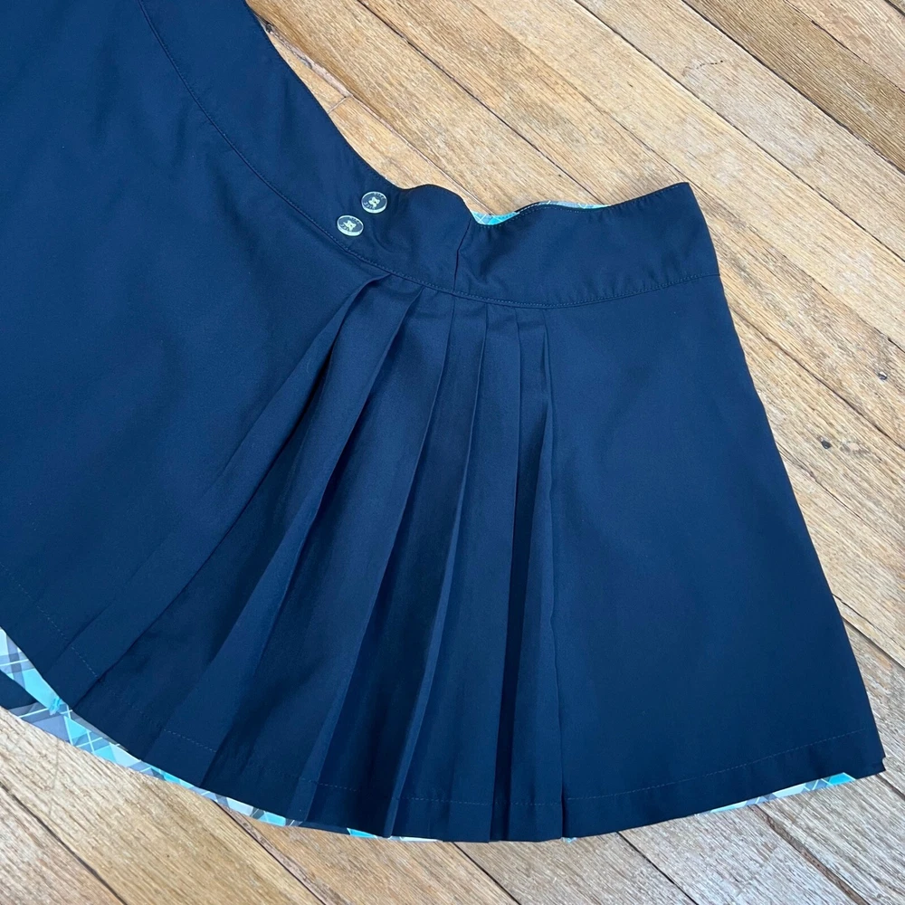 Nike Tennis Skirt Reversible Plaid Pleated Tennis Skirt Mini Women's Size Small
