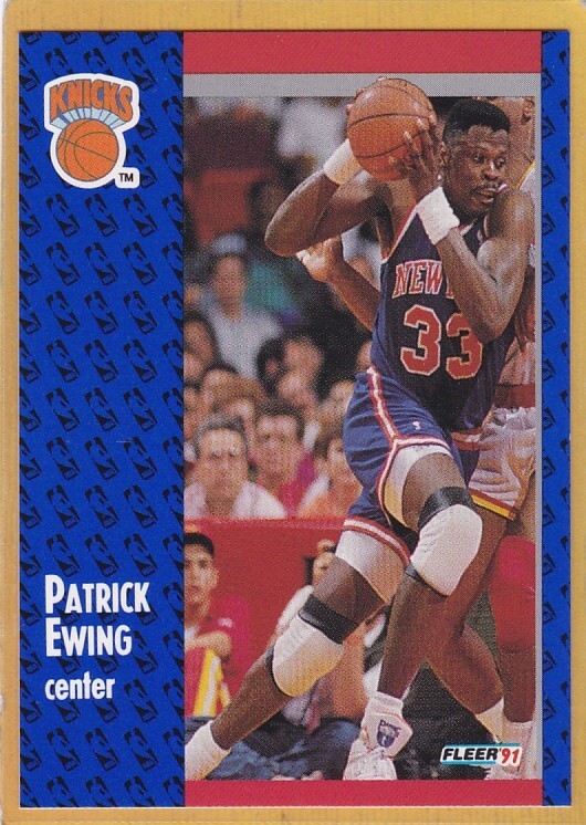 1991-92 FLEER BASKETBALL PATRICK EWING #136 KNICKS NMMT OR BETTER *A14748