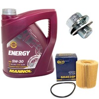MotoröL ÖLfilter SH4039P 5W30 4Liter + ÖLablassschraube FüR Lexus Toyota Corolla