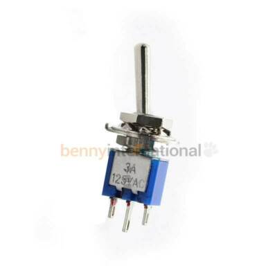 SPDT ON-ON TOGGLE SWITCH MINI Solder 3 PIN 2 Position 102 Auto 12V 24V ...