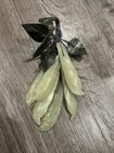 Chinese Carved Jade Peas MCM Vintage Fruit Art Decor 7” — photo 4