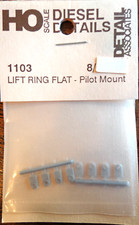Detail Associates HO #1103 Lift Rings -- Flat - Mounts on Pilot Beam (Plastic)