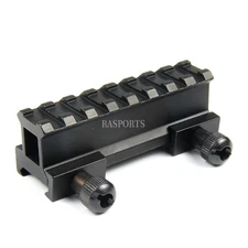 Flat top 1" inch See Through Riser Scope Rail Mount 8 slot Picatinny Weaver