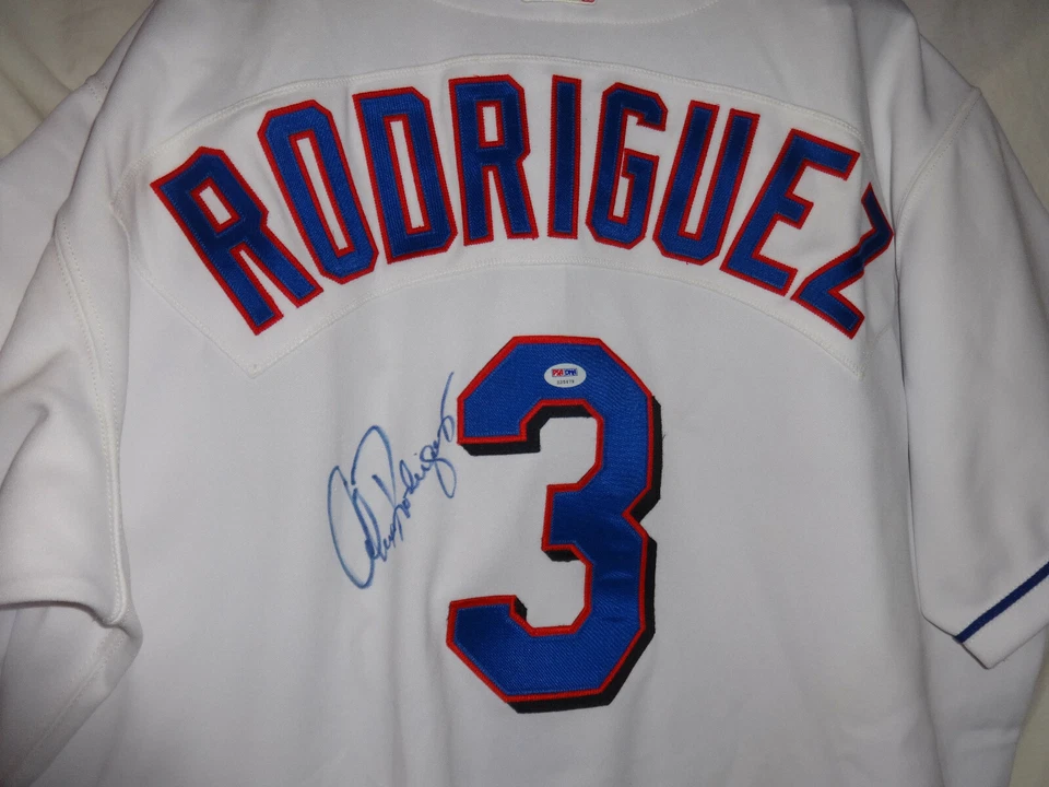 ALEX RODRIGUEZ Texas Ranger A-Rod Game Style Signed MLB Baseball Jersey PSA DNA - Image 3 of 4