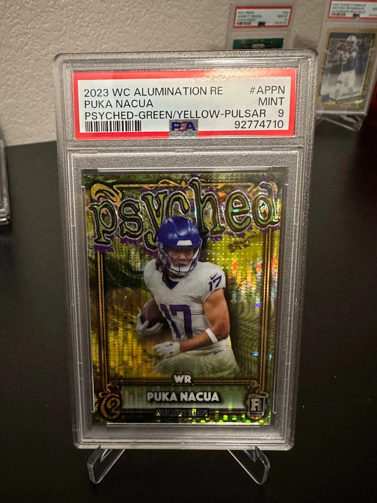 Puka Nacua Wild Card Alumination Rookie Edition Psyched #APPN Pulsar-Swirl
