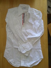 NWOT Thom Browne White Oxford Cloth Button Down Grosgrain TB0 14-30 MSRP 425