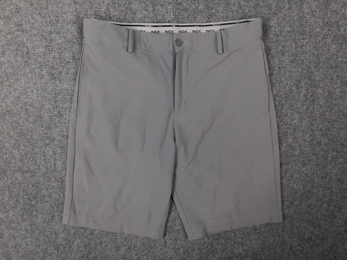 DSG Golf Shorts Mens Large Gray Athletic Sports Logo Adjustable