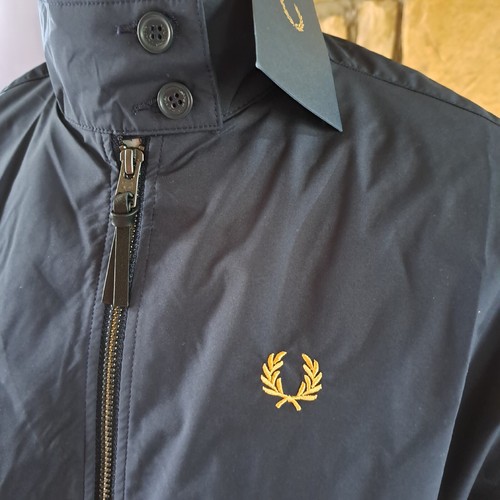 Fred Perry Damen marineblau Fledermaus Harrington Jacke UK 8 neu mit Etikett UVP 195 £ - Bild 5 von 18