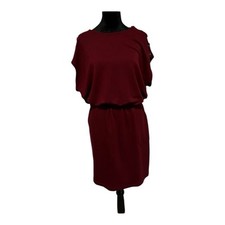 Calvin Klein Burgundy Dress Size Large – Shoulder Button Detail, Pockets