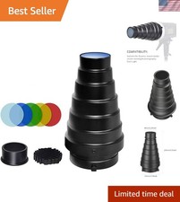 5-Piece Color Filter Set with Aluminium Alloy Snoot for Bowens Flash Studio