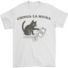 Chinga La Migra Pro Immigration Human Rights Abolish Ice Cat Unisex T-Shirt