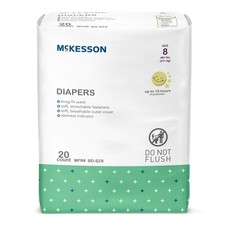 McKesson Baby Diaper 8 Breathable / Overnight BD-SZ8 80 20 Ct