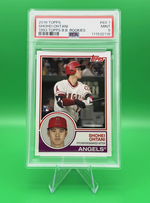 ラスト美品『RC』Shohei Ohtani 2枚セット 2018 Topps - 1983 Topps Design Rookies Shohei Ohtani #83-1 (RC