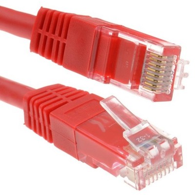 3M Rot Netzwerk Ethernet RJ45 Cat-5E UTP PATCH LAN KUPFER Kabel [008800]