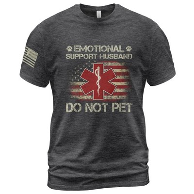 Emotional Support Human T-Shirt, Do Not Pet Husband Shirt, Funny Shirts for H...