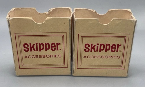 Vintage Skipper Barbie Doll Case Drawers Accessories Boxes  1964 Lot of 2