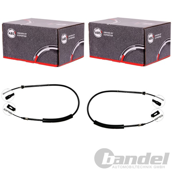 2X A.B.S. Handbremsseile Hinten Passend FüR Audi A2 Trommelbremse Links+Rechts-image