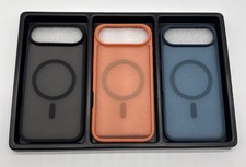 Magnetic Matte Black Back Case for iPhone 17 Air Black Orange Blue 3pk